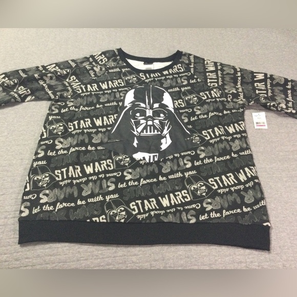 Star Wars Darth Vader Boys Crew Neck Pullover Sweatshirt - Picture 1 of 6